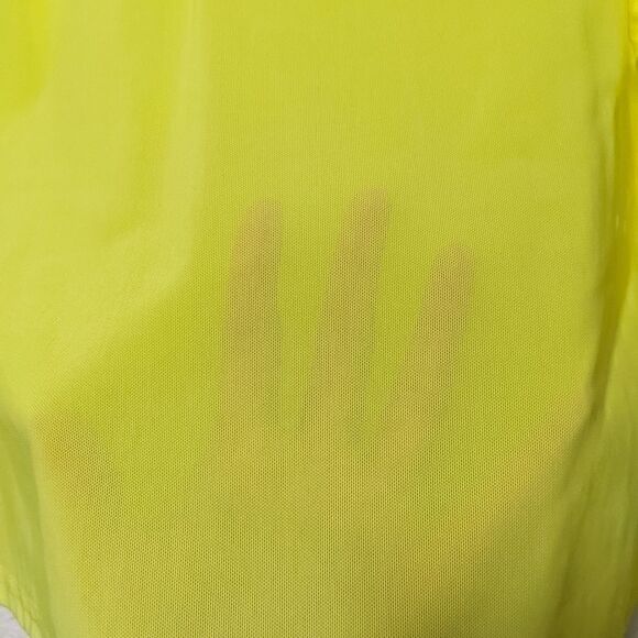 BUFFBUNNY Crystal Clear Long Sleeve Mesh Top Tiki Yellow M - Picture 3 of 8